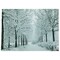 Northlight LED Lighted Fiber Optic Twinkling Snow Covered Tree Scene Canvas Wall Art 15.75" x 11.75"